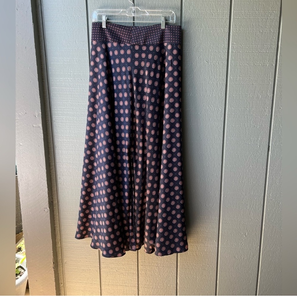 Banana Republic Silky A-Line Medallion Maxi Skirt
